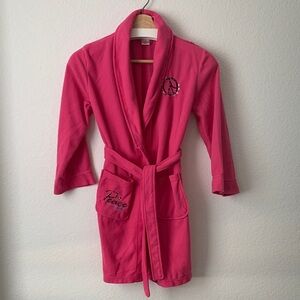 Xhilaration Fuchsia Kids Robe with Peace Sign